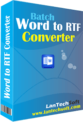 Helps convert format of MS word files from DOT, DOCX, DOC and DOCM to RTF.