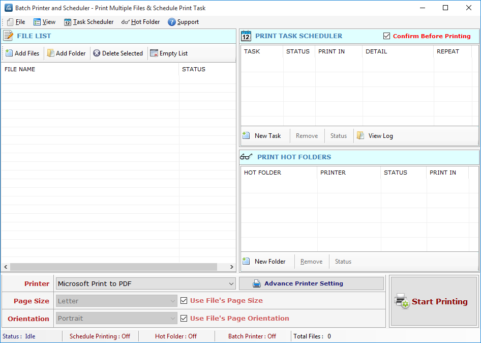 Batch Printer and Scheduler