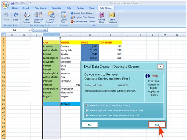 Excel Data Cleaner