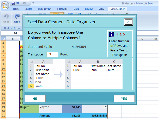 Excel Data Cleaner