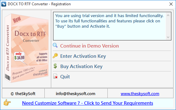 Docx to RTF Converter