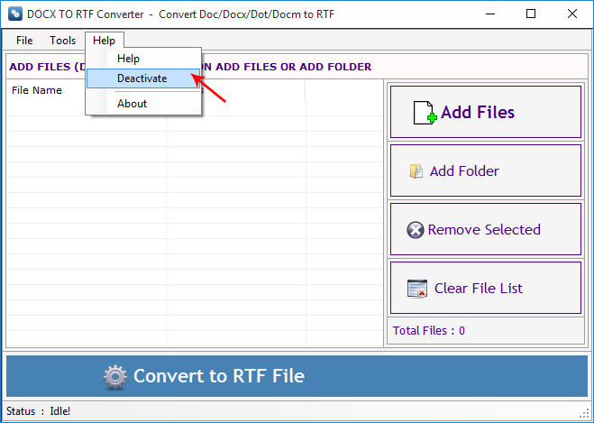 Docx to RTF Converter