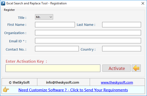 Excel Search and Replace Tool