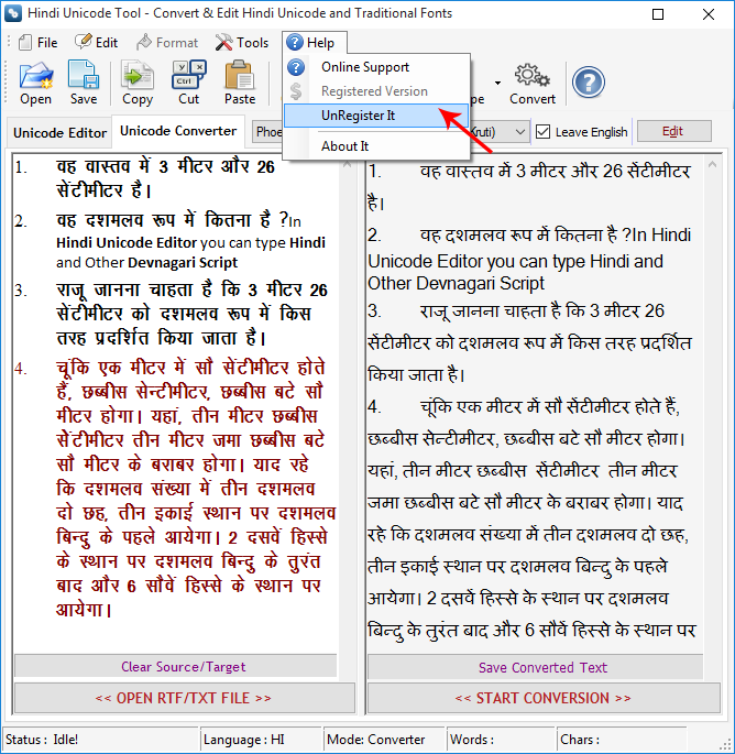 hindi unicode tool